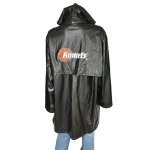 Rare Fort Wayne Komets Hockey 2XL PVC Trench Coat Jacket